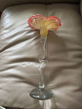 Polish glass candle holder